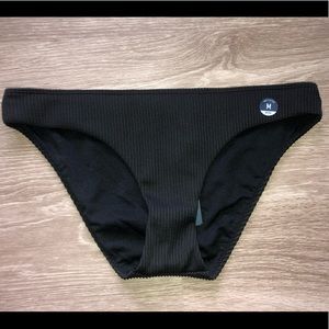 NWT- Hollister Black Swim Ribbed Bikini Bottoms